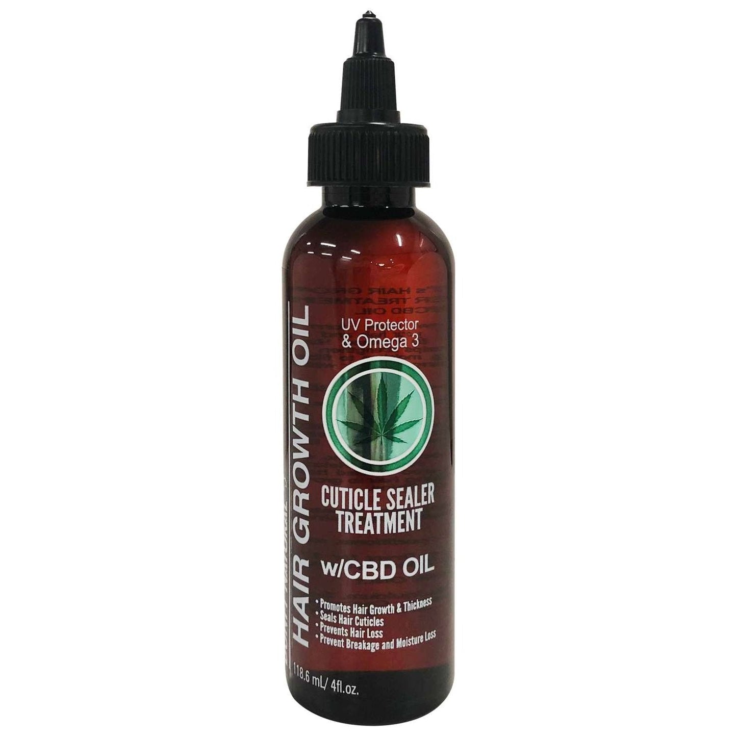 Bonfi Natural Hair Growth Oil Cuticle Sealer Treatment With Cbd Oil 4 Oz