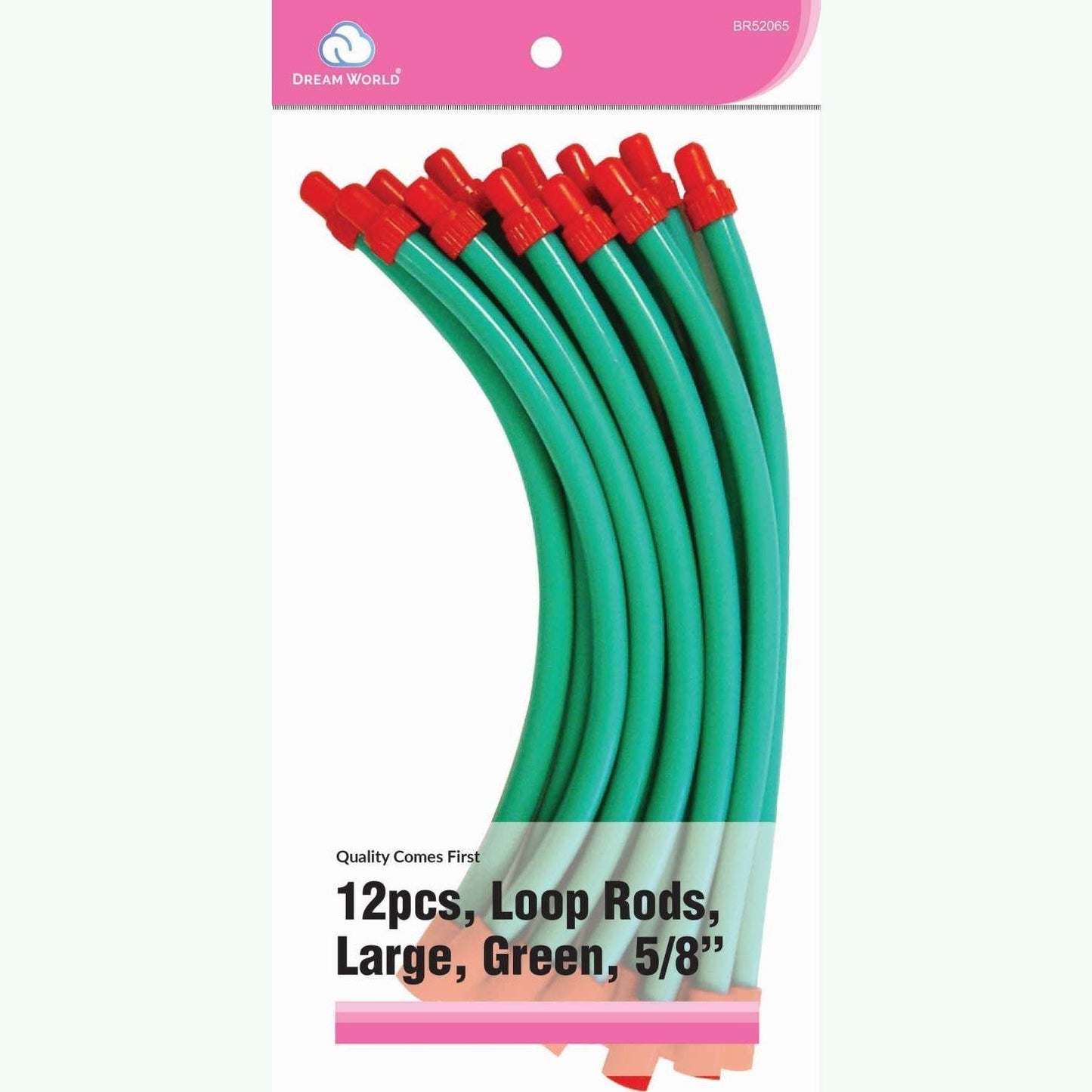 Brittny Loop Rods-Green 12 Count Large