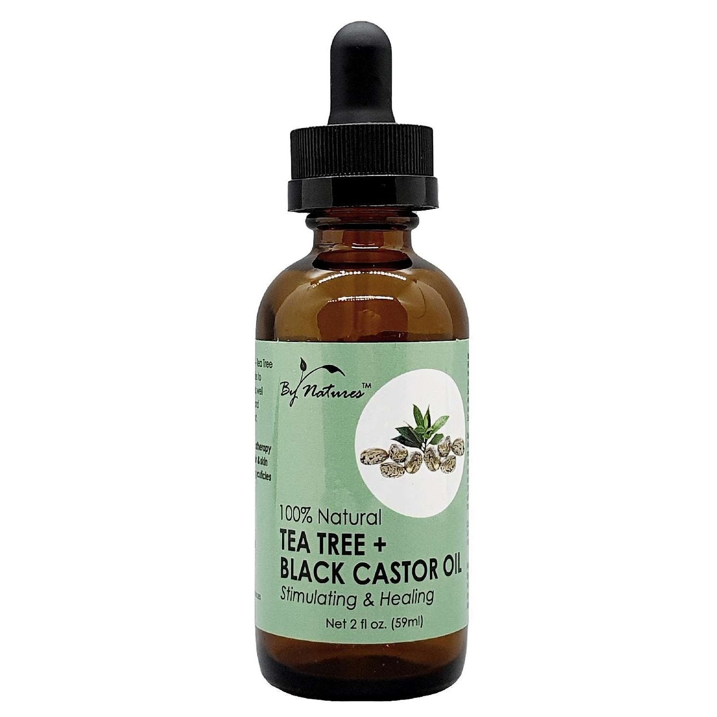 By Natures 100% Natural Tea Tree Black Castor Oil 2.0 Fl Oz