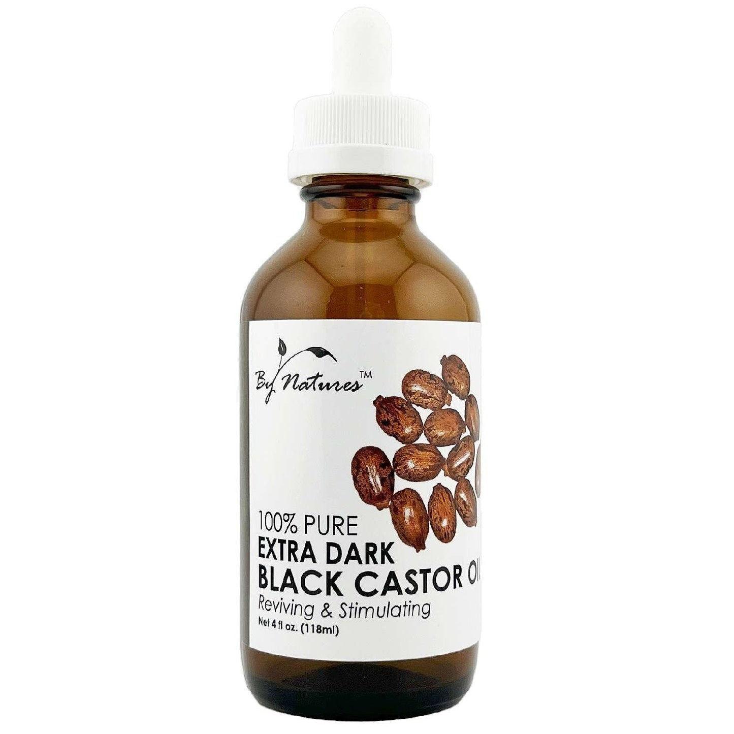 By Natures 100% Natural Extra Dark Black Castor Oil 4.0 Fl Oz