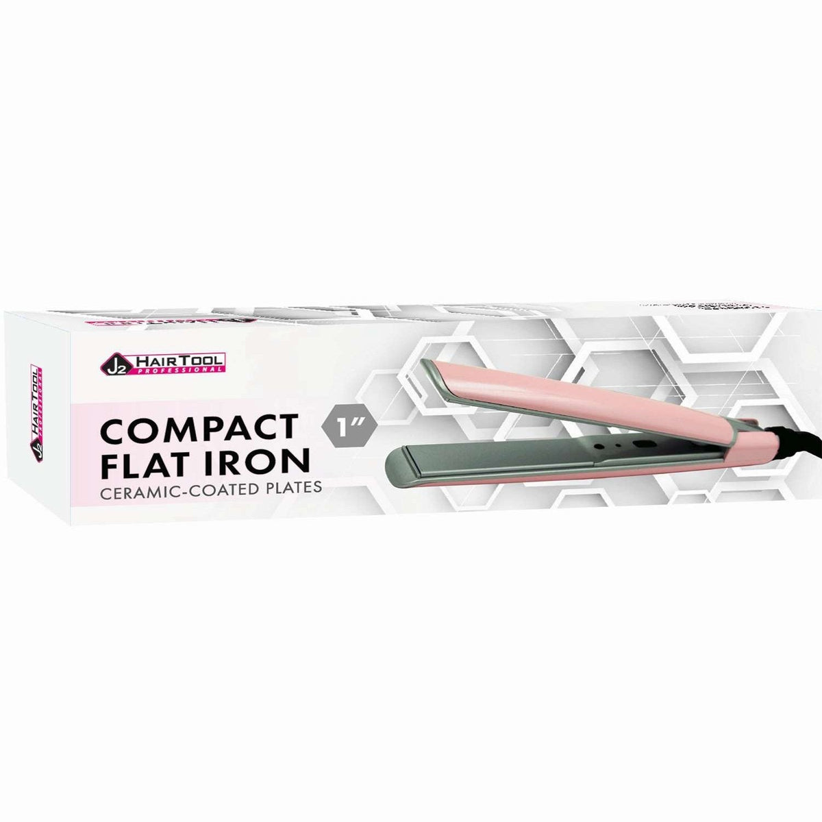 J2 Hair Tools Flat Iron Compact Pink