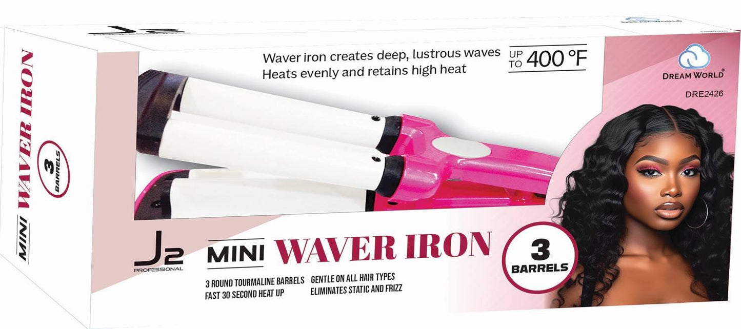 J2 HAIR TOOLS 3-BARREL MINI WAVER IRON
