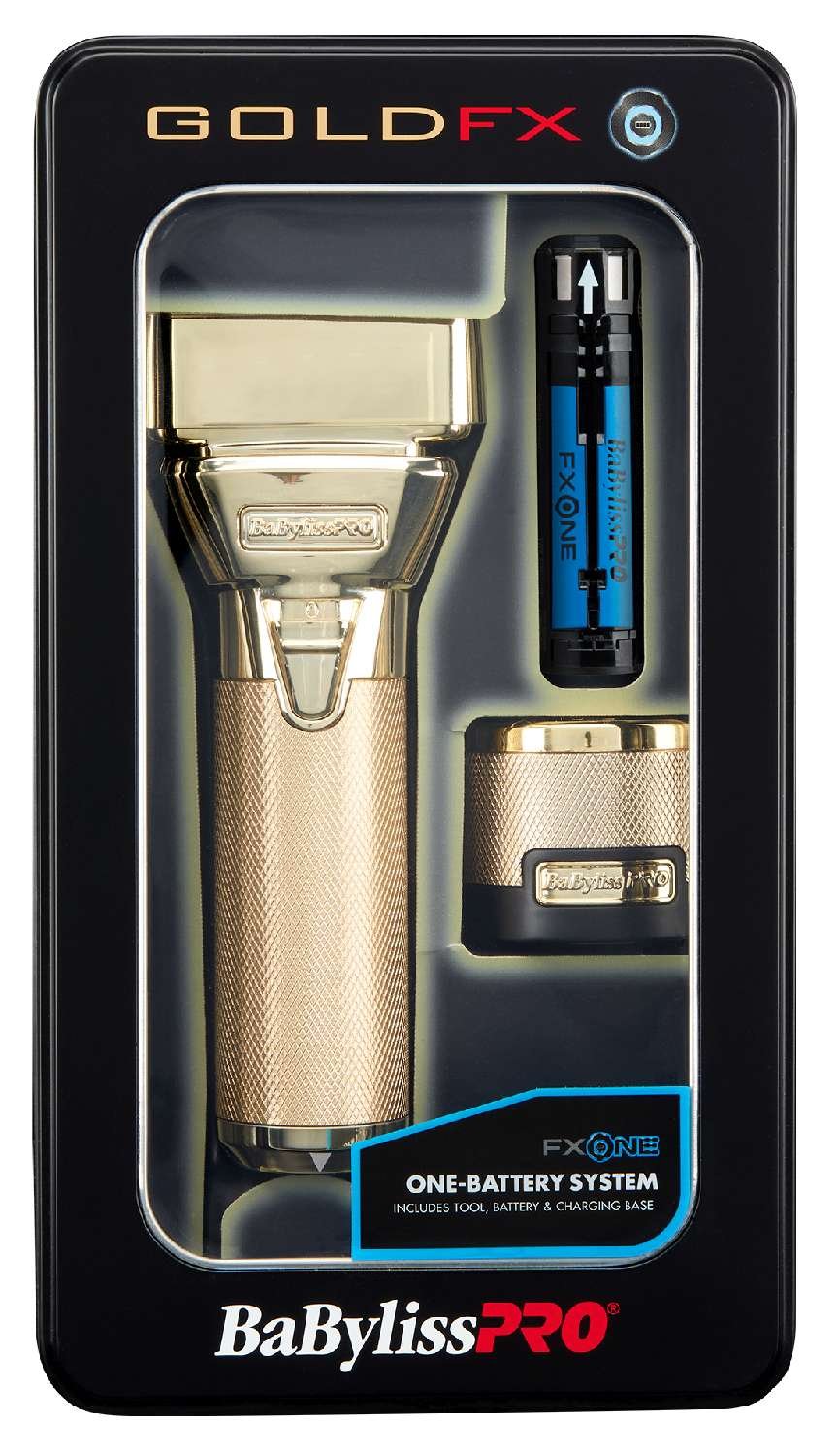 BABYLISSPRO GOLDFX ONE ALL METAL INTERCHANGEABLE BATTERY FOIL SHAVER