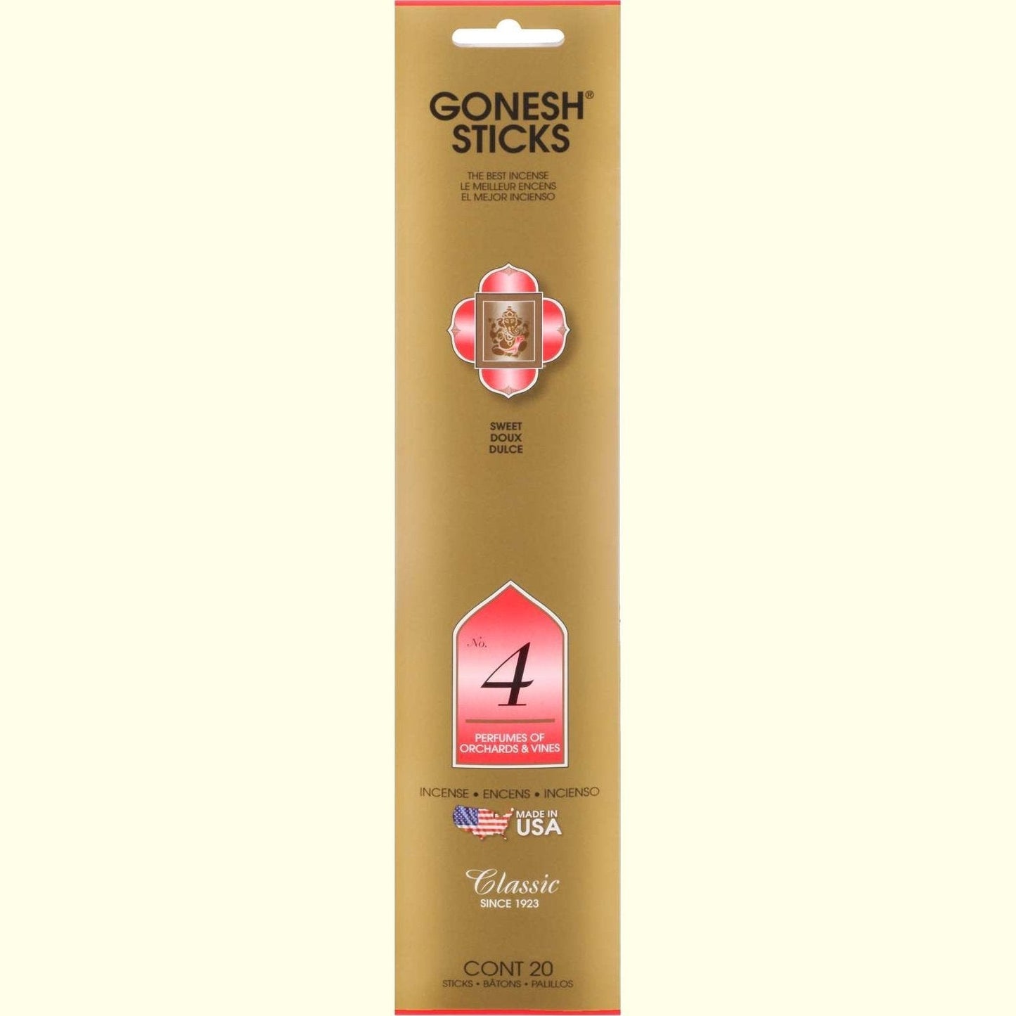 Gonesh Stick Classic 4 Orchards Vines 20 Piece