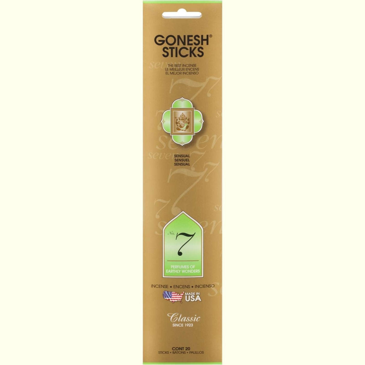 Gonesh Stick Classic 7 Earthly Wonders 20 Piece