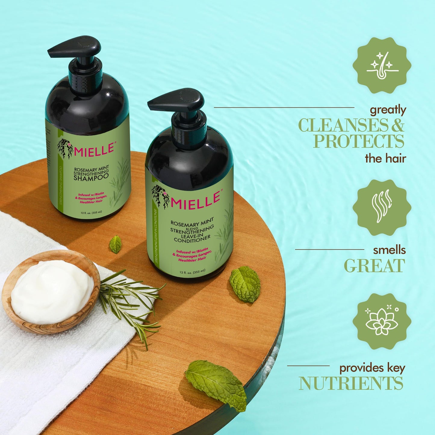 Mielle Rosemary & Mint Strengthening 3-Piece Bundle