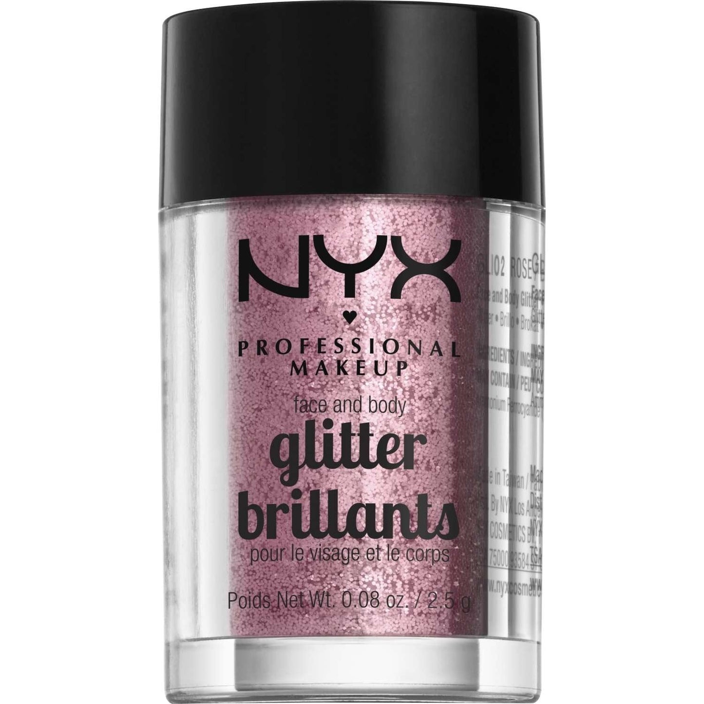 NYX Face And Body Glitter 02 - Rose 0.08 Oz