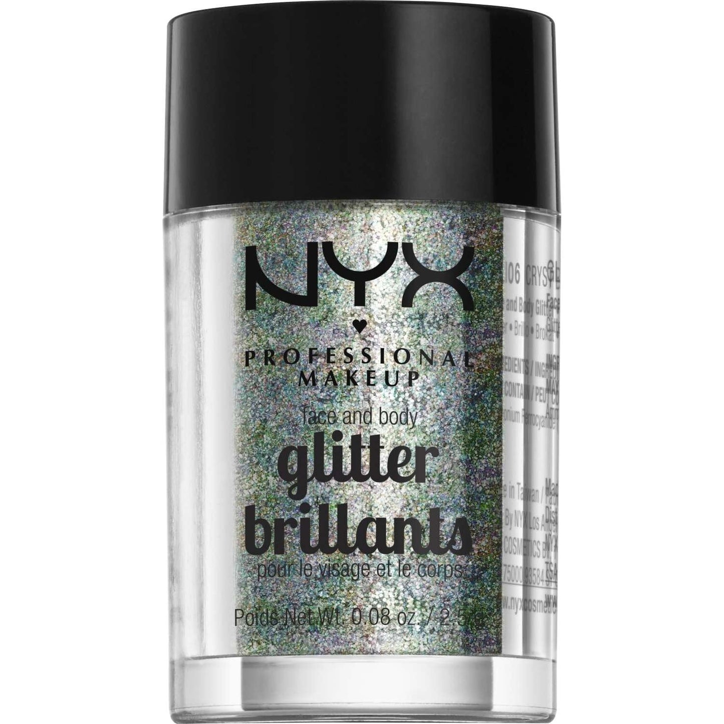 NYX Face And Body Glitter 06 - Crystal 0.08 Oz