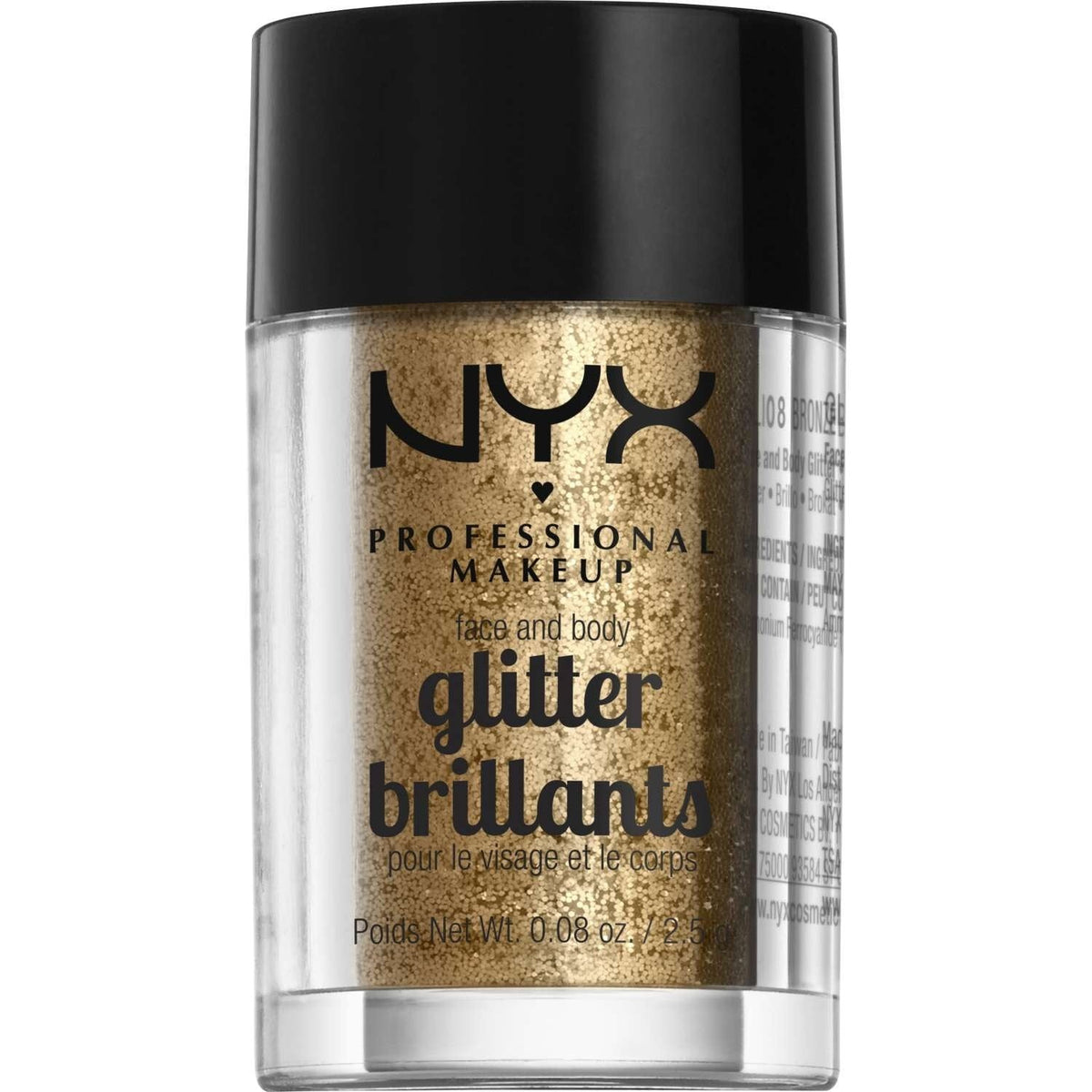 NYX Face And Body Glitter 08 - Bronze 0.08 Oz