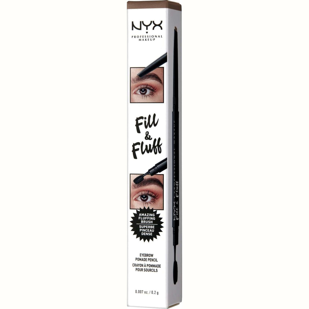NYX Fill Fluff Eyebrow Pomade Pencil 03 - Auburn 0.007 Oz