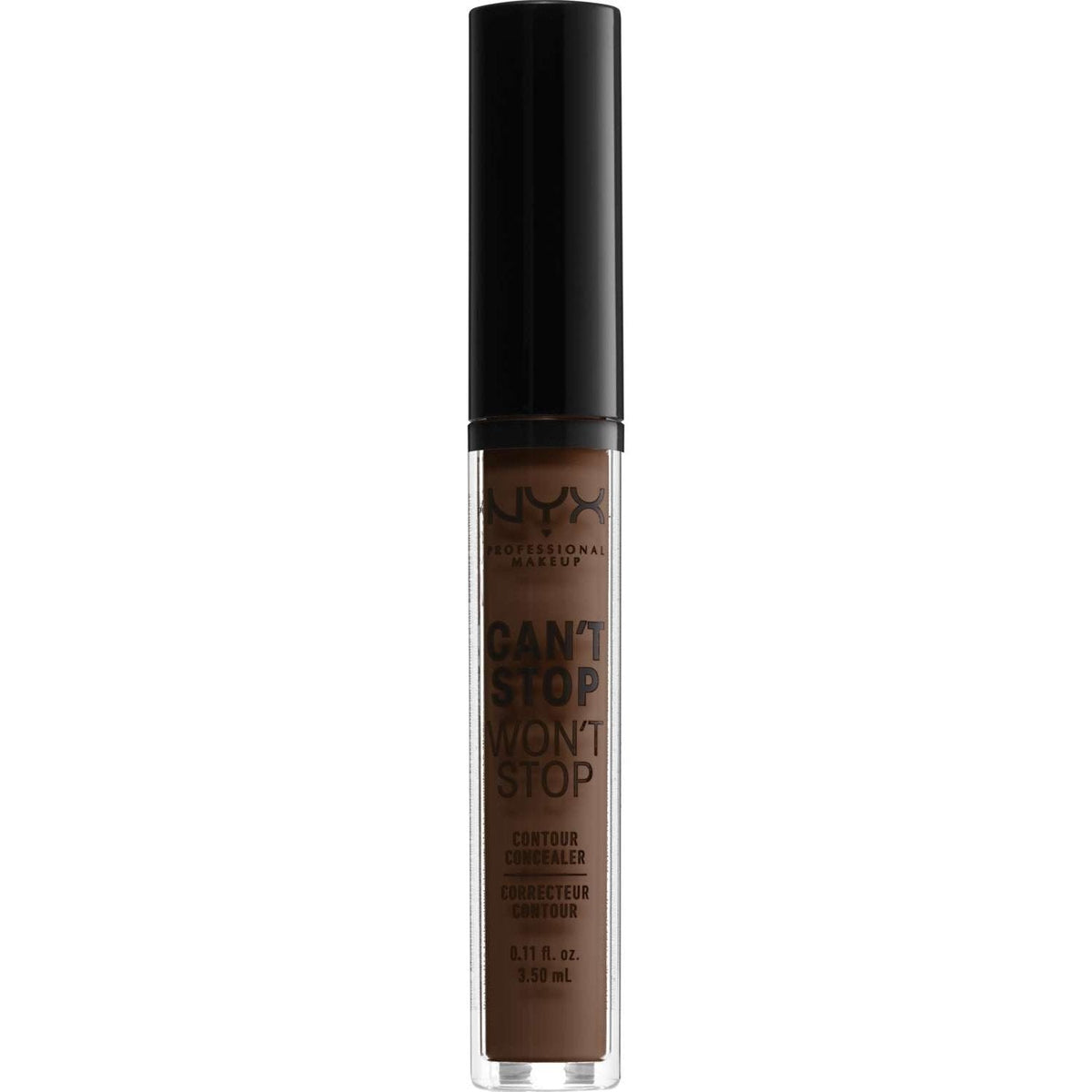 NYX Cant Stop Wont Stop Contour Concealer 22.7 - Deep Walnut 0.11 Fl Oz