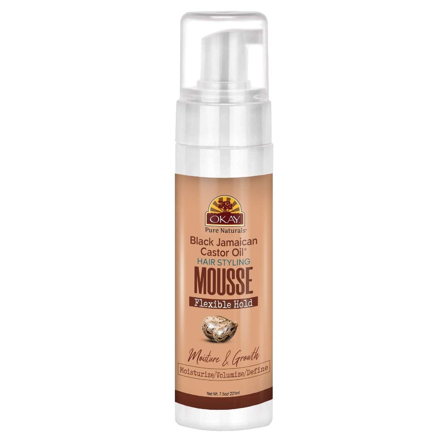 Okay Black Jamaican Castor Oil Hair Styling Mousse 7.5 Oz