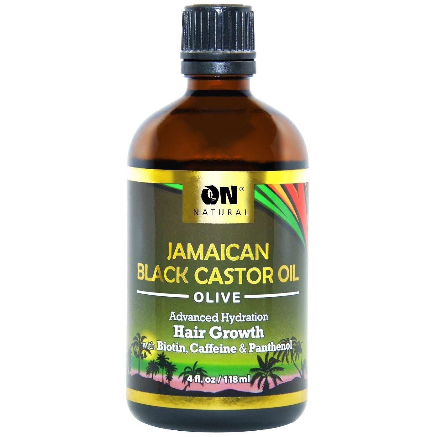 On Natural Jamaican Black Castor Oil Olive 4 Oz