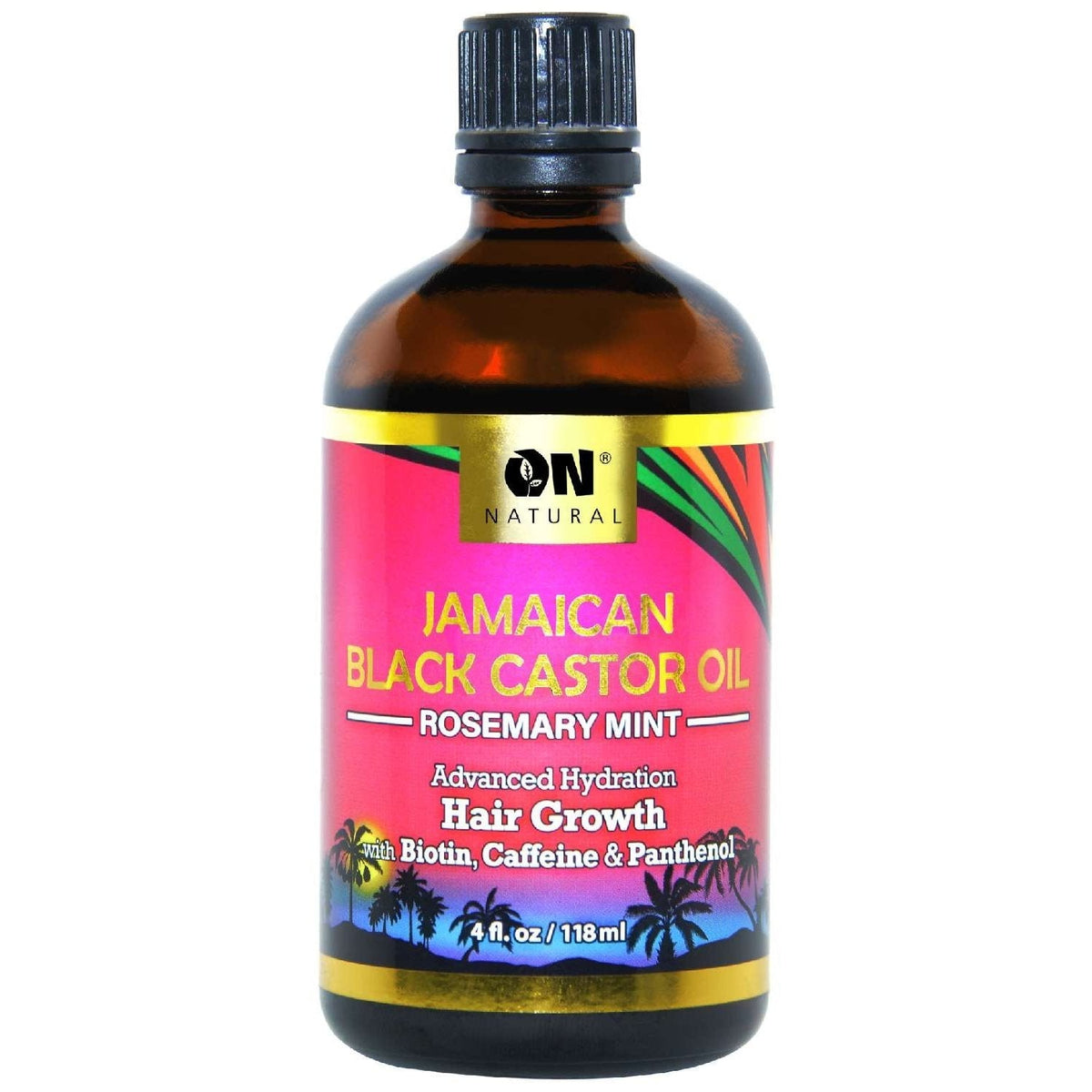 On Natural Jamaican Black Castor Oil Rosemary Mint 4 Oz