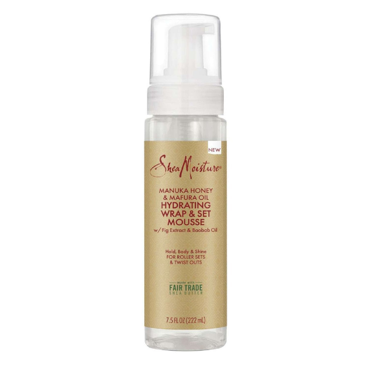 Shea Moisture Manuka Honey Mafura Oil Hydrating Wrap Set Mousse 7.5 Fl Oz