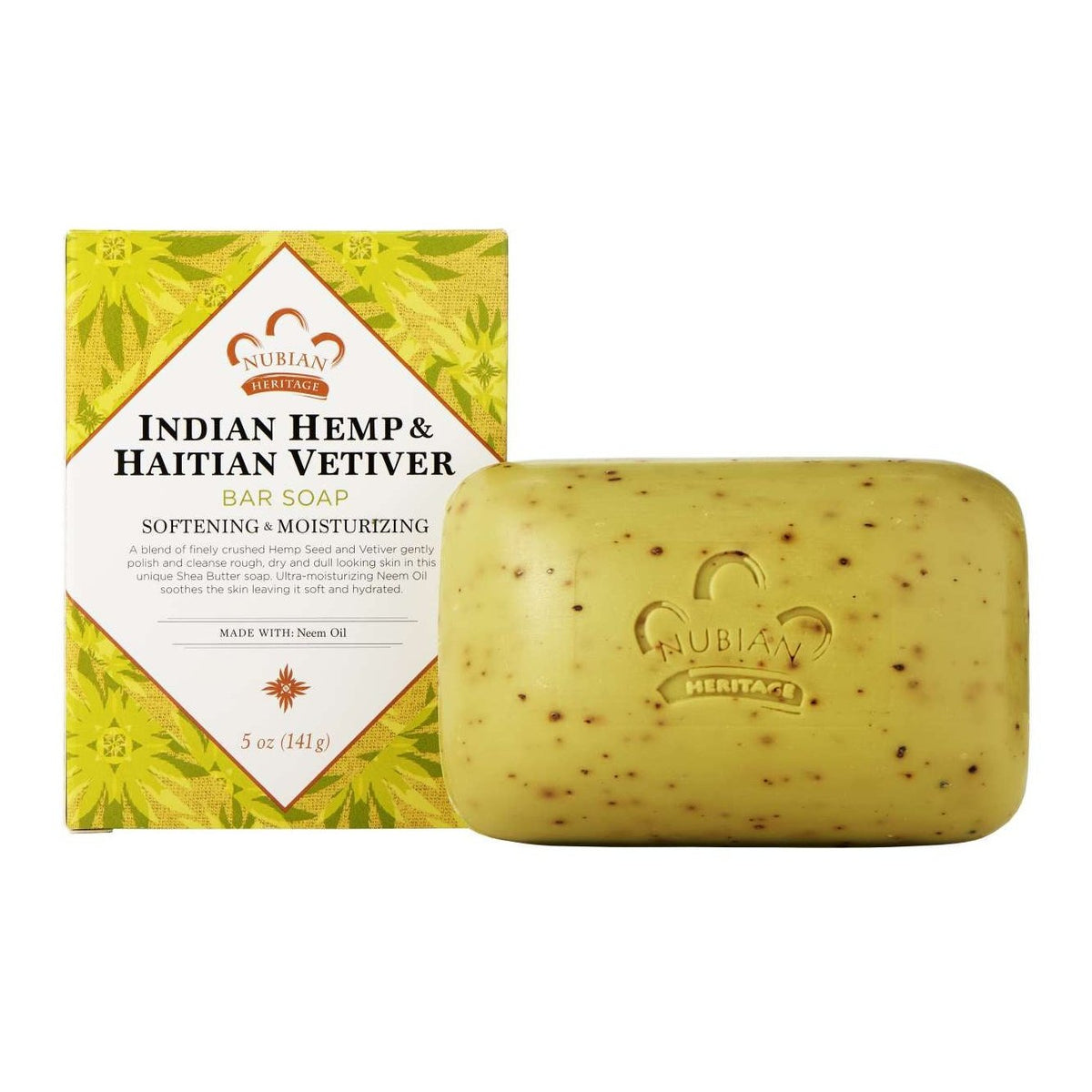 Nubian Heritage Nubian Soap Indian Hemp Haitian Vetiver 5 Oz
