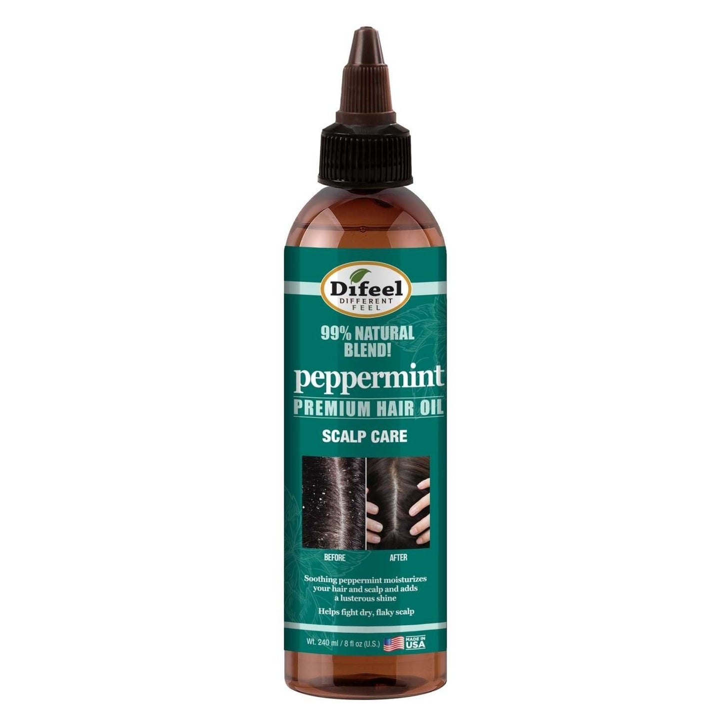 Difeel Sunflower Difeel 99% Natural Premium Hair Oil Peppermint Scalp Care 8 Oz