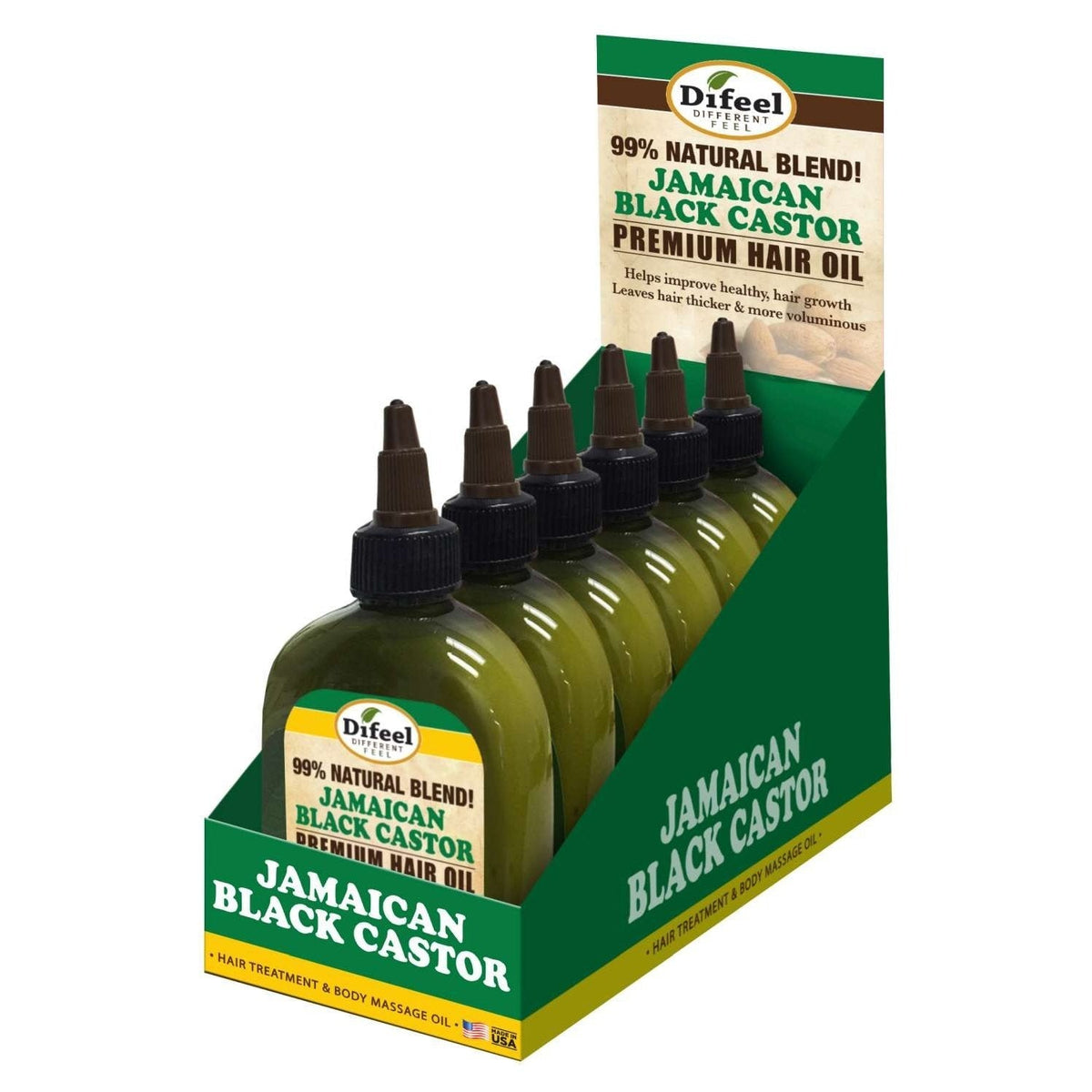 Difeel Sunflower Difeel Premium Natural Hair Oil - Jamaican Black Castor 7.78 Oz