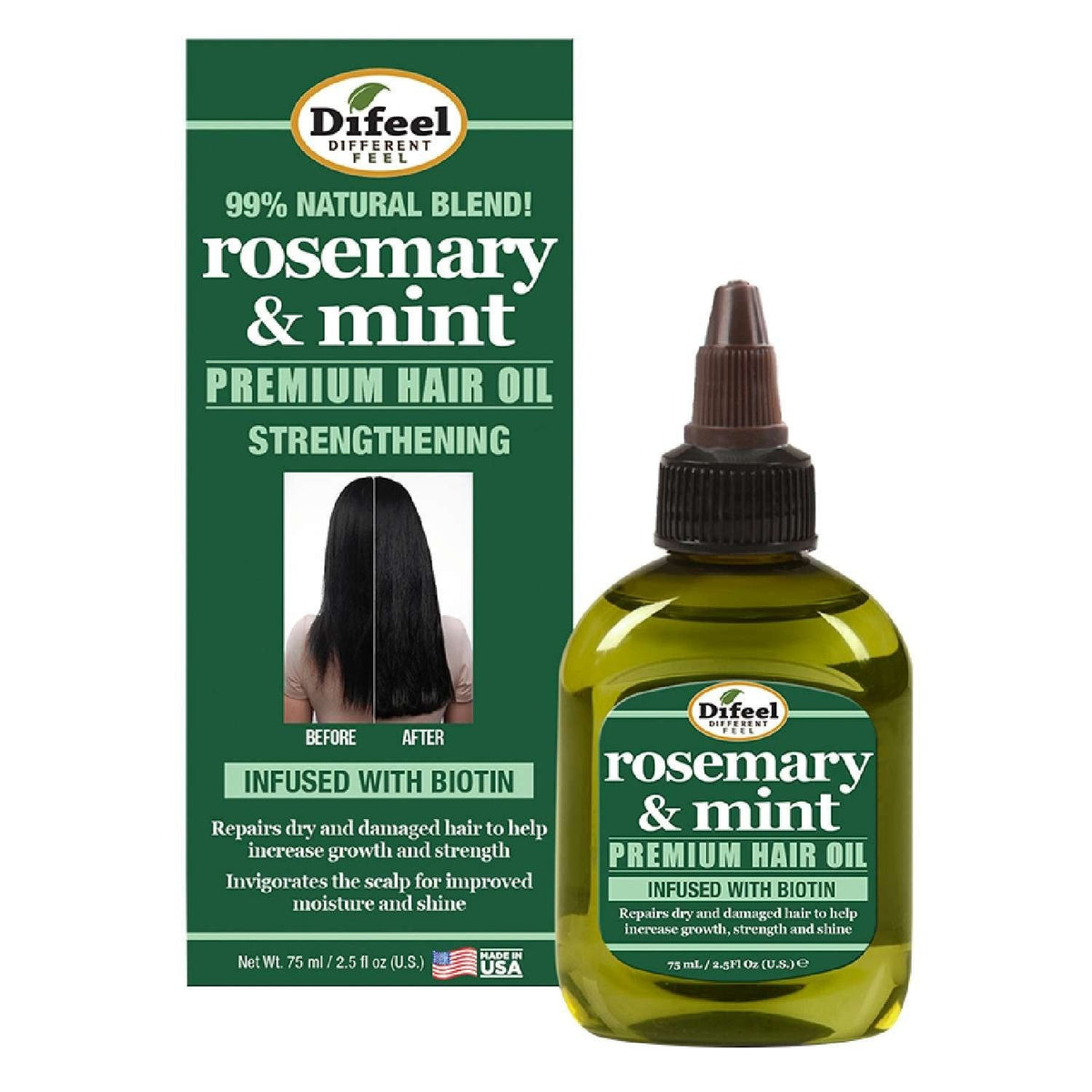 Difeel Sunflower Difeel Rosemary Mint Strengthening Hair Oil 2.5 Oz