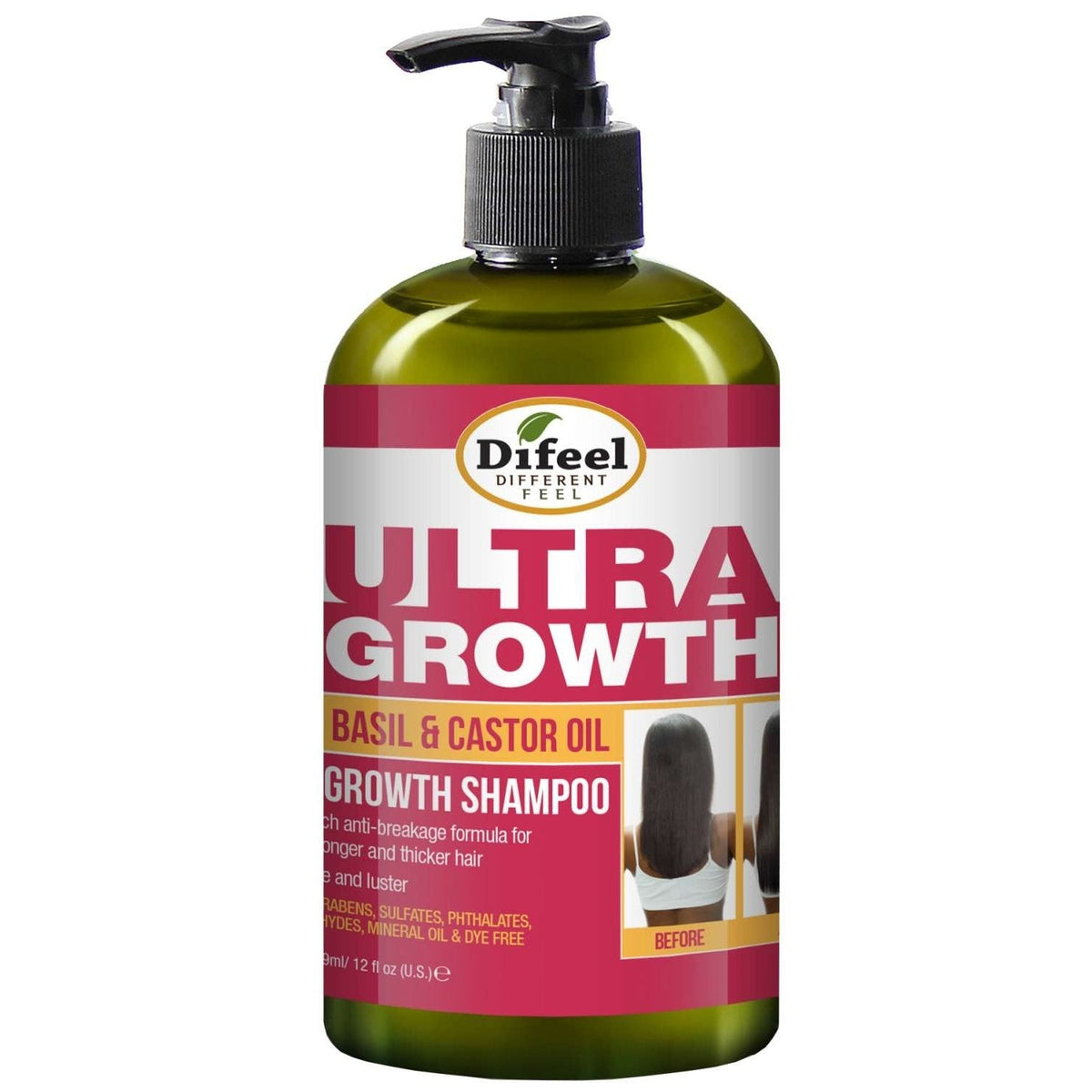 Difeel Sunflower Difeel Ultra Growth Shampoo With Basil Castor Oil 12 Oz