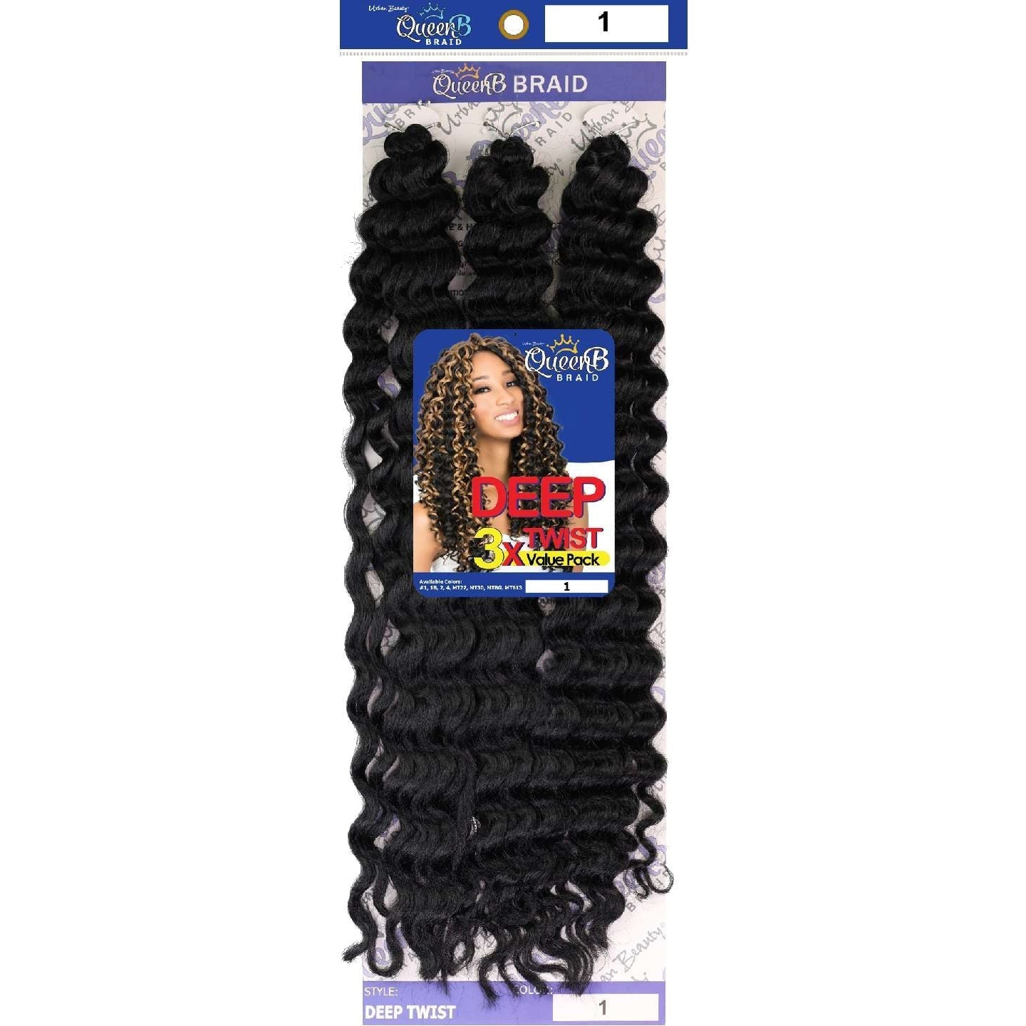 Urban Beauty Queen B Braid Synthetic Butterfly Goddess Locs 3X Value Pack 14 Inch Color 2