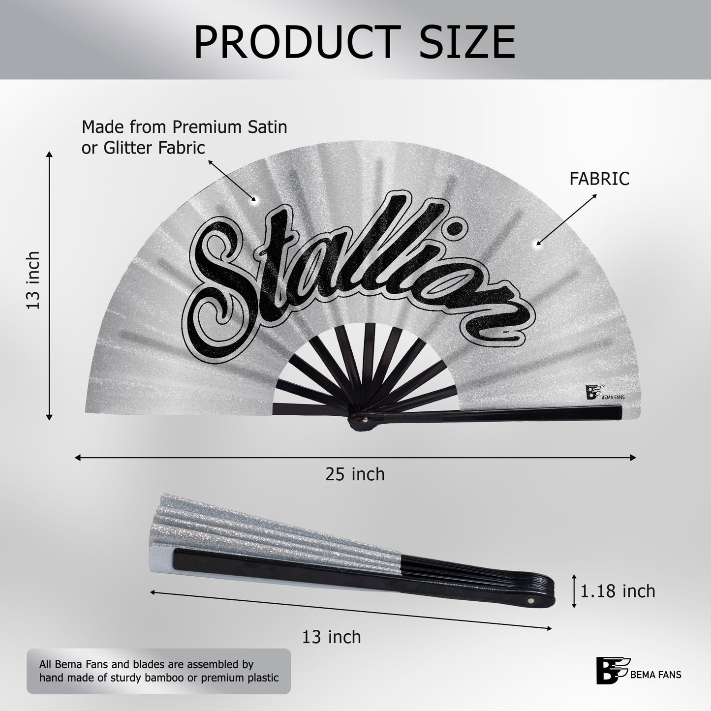 Bema Fan - Stallion - white satin