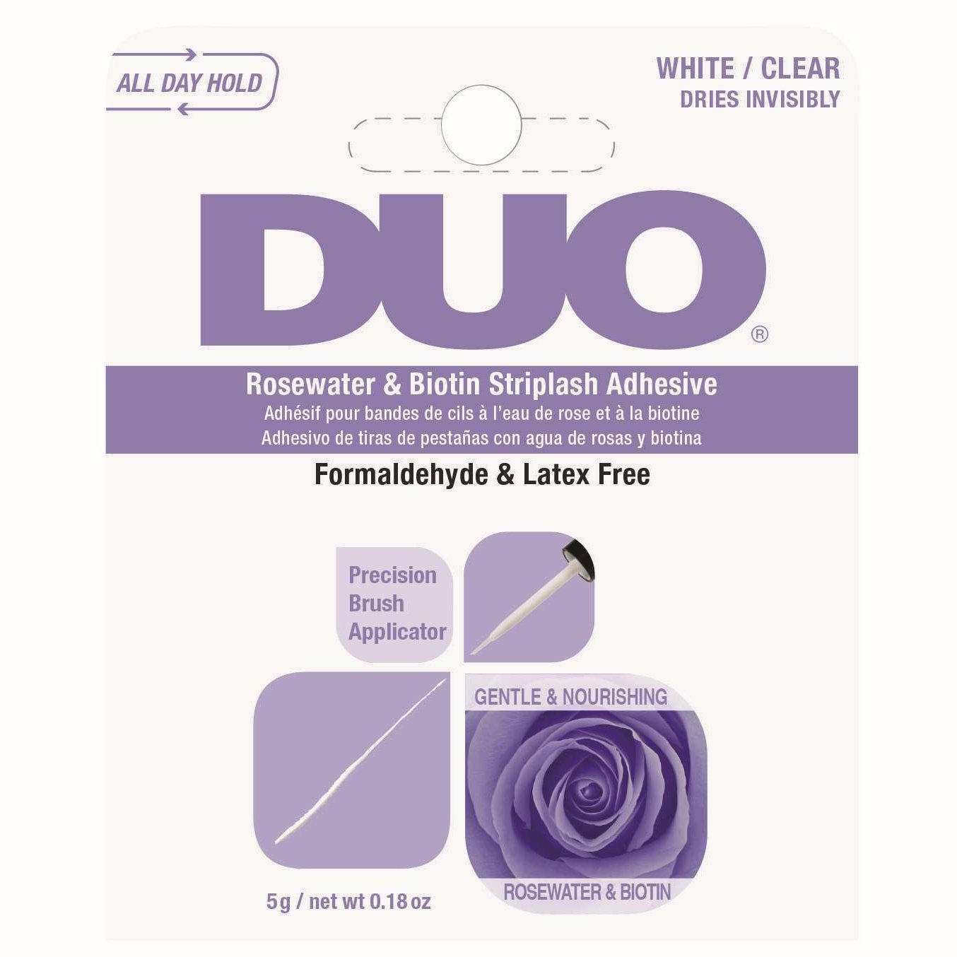 Ardell Lash Adhesives Duo Biotin Rosewater Clear