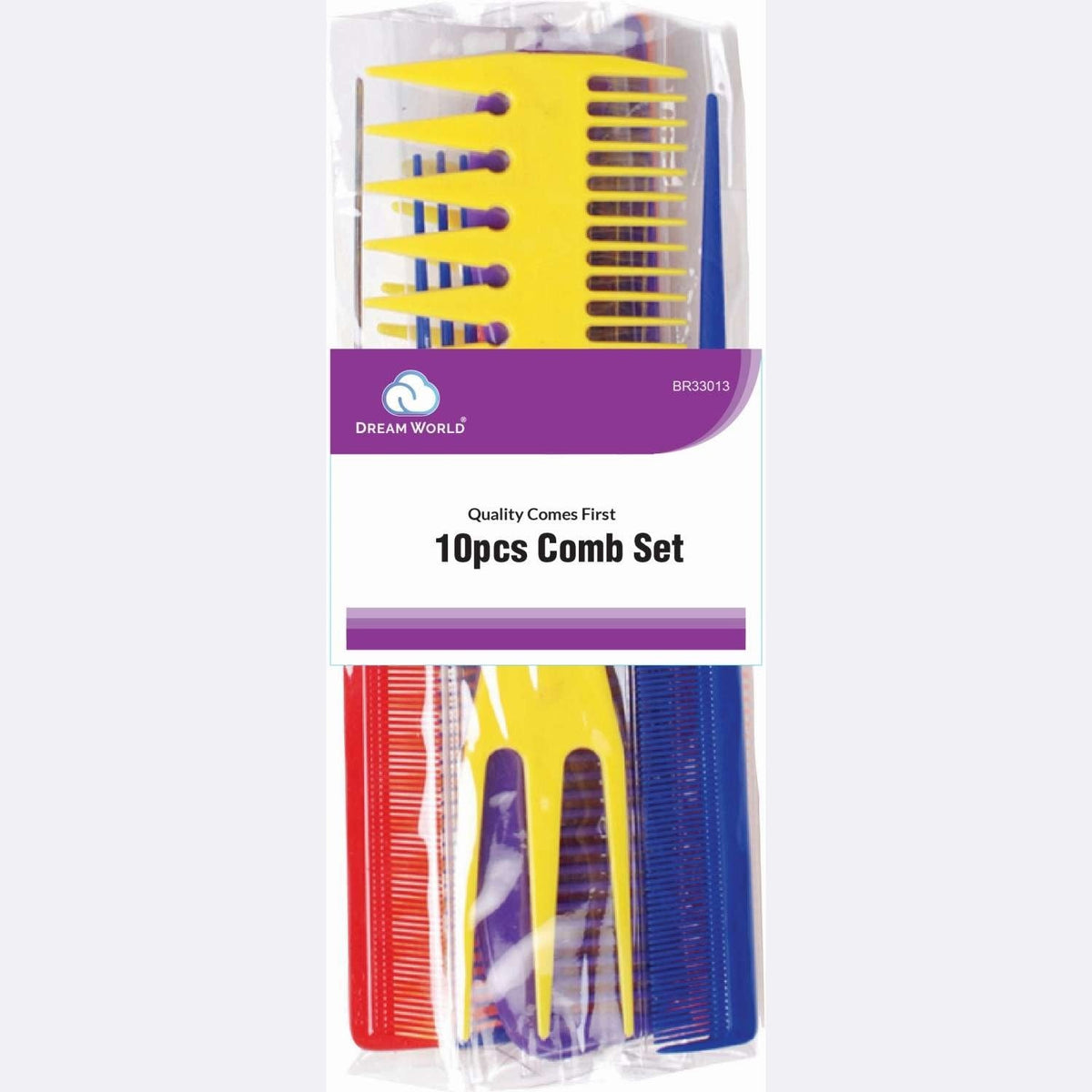 Brittny 10-Piece Comb Set Assorted
