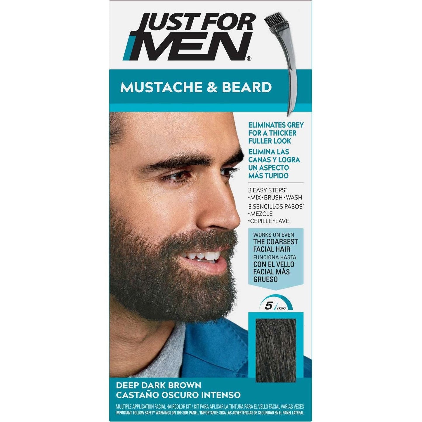 Just For Men Mustache Beard M-46 Deep Dark Brown