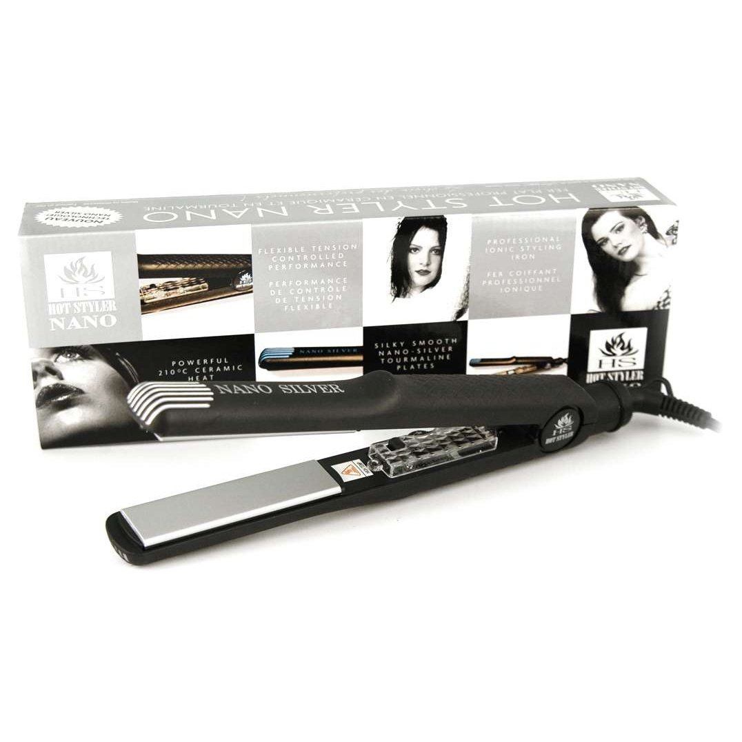Hot Styler Silver Nano Flat Iron