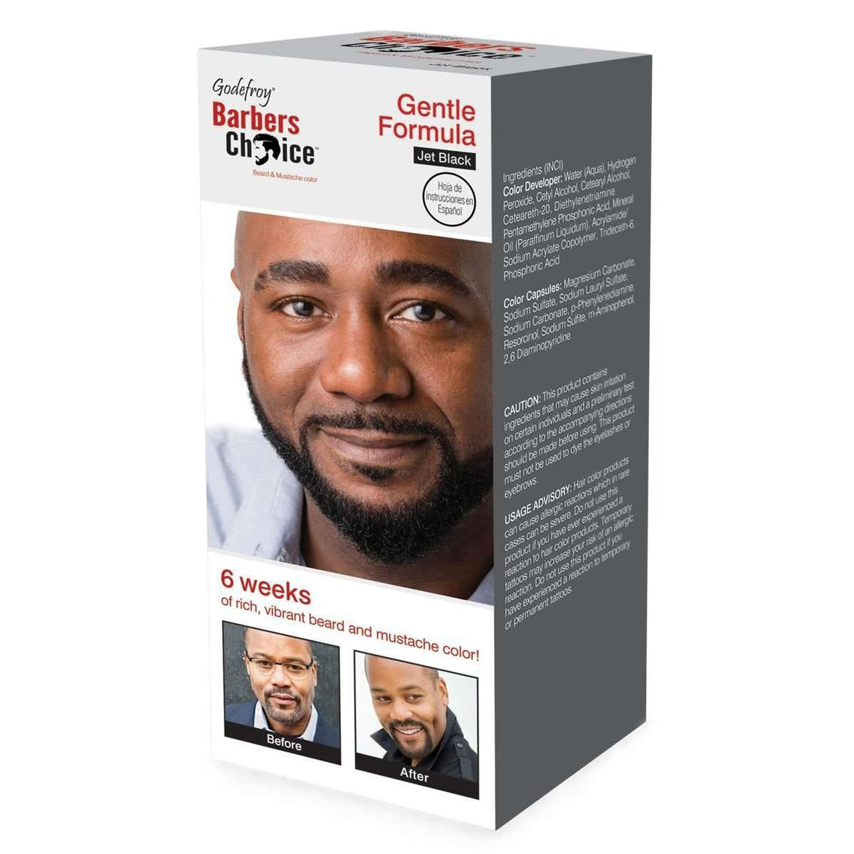 Barbers Choice Beard Mustache Color 3-Application Kit Jet Black