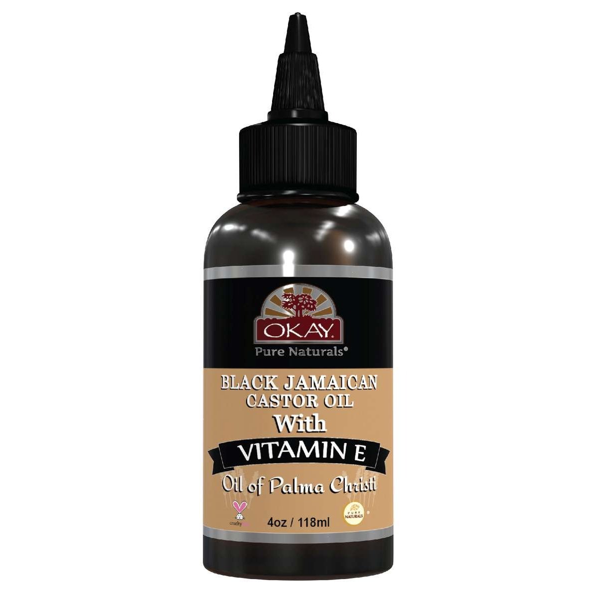 Okay 100 Percent Black Castor Oil Vitamin E