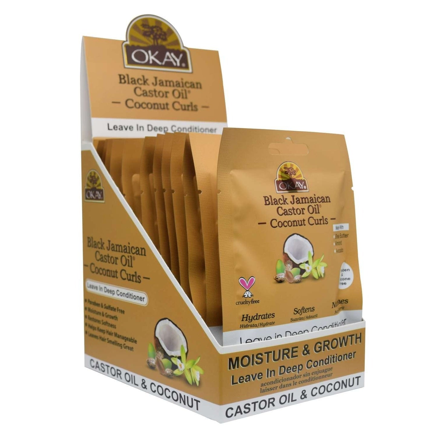Okay Black Jamaican Castor Oil Coconut Leave In Conditioner