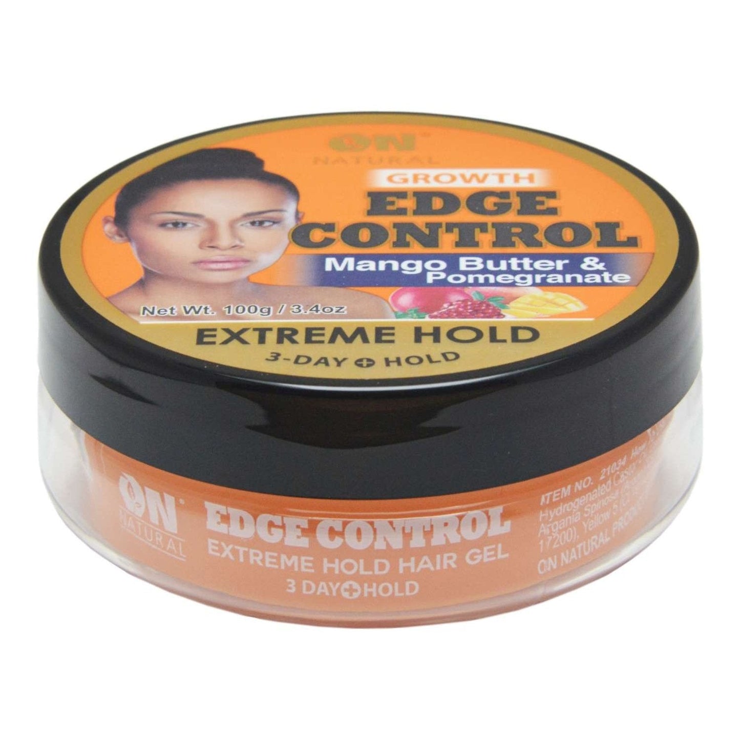 On Natural Edge Control Extreme Hold Hair Gel Mango Butter Pomegranate