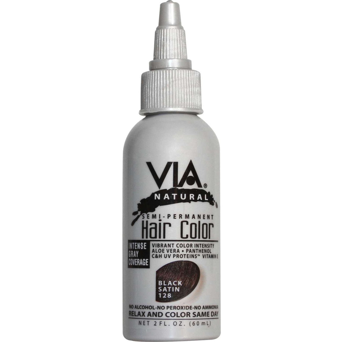 Via Natural Hair Color 128 Black Satin