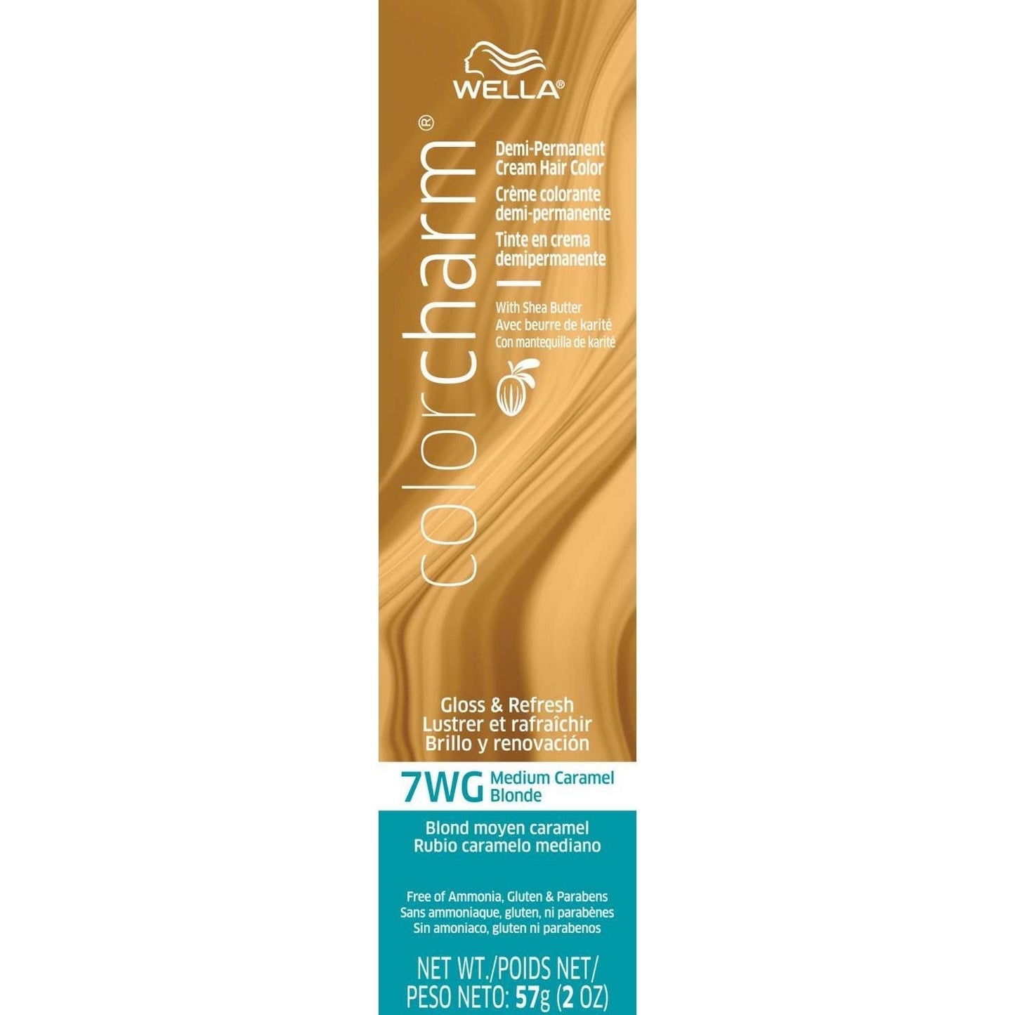 Wella Color Charm Demi-Permanent Cream Hair Color 7Wg Medium Caramel Blonde