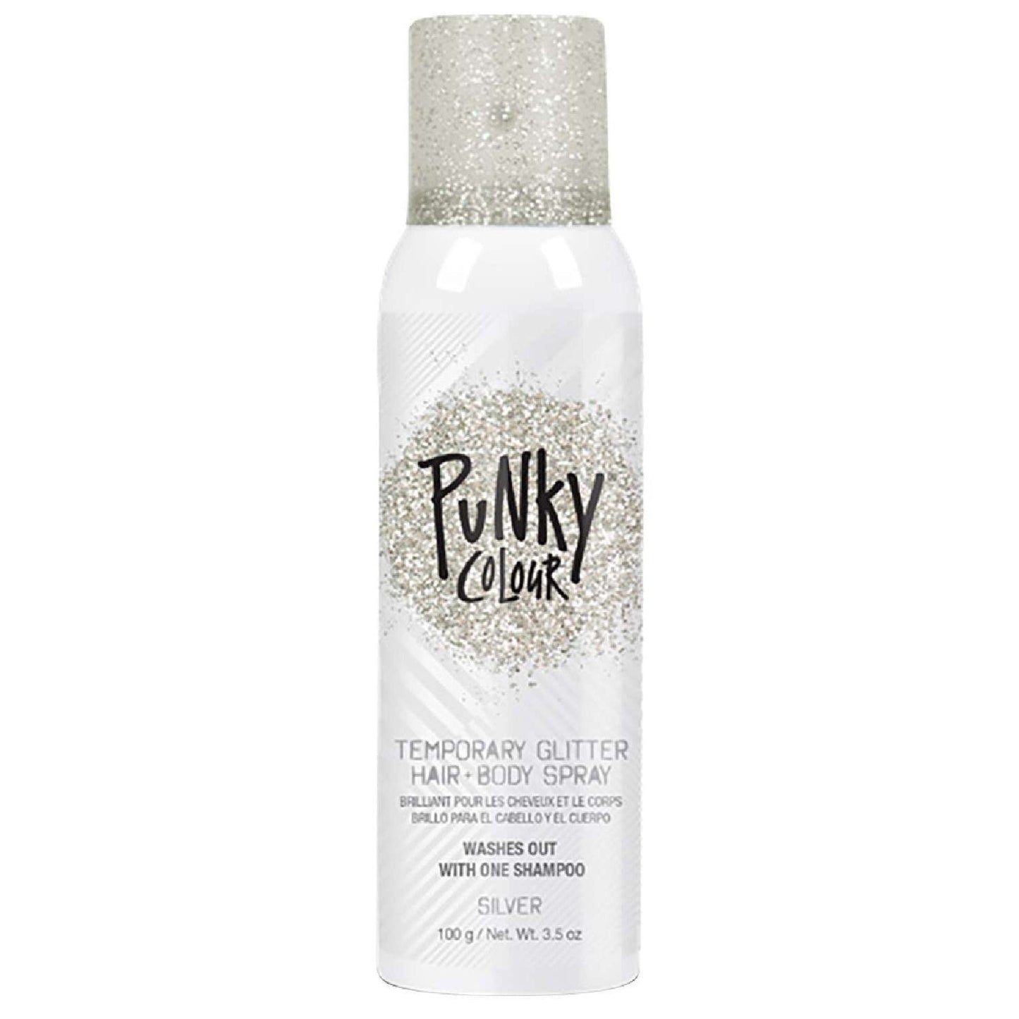 Punky Colour Temporary Color Highlight Spray Glitter Silver 3.5 Oz