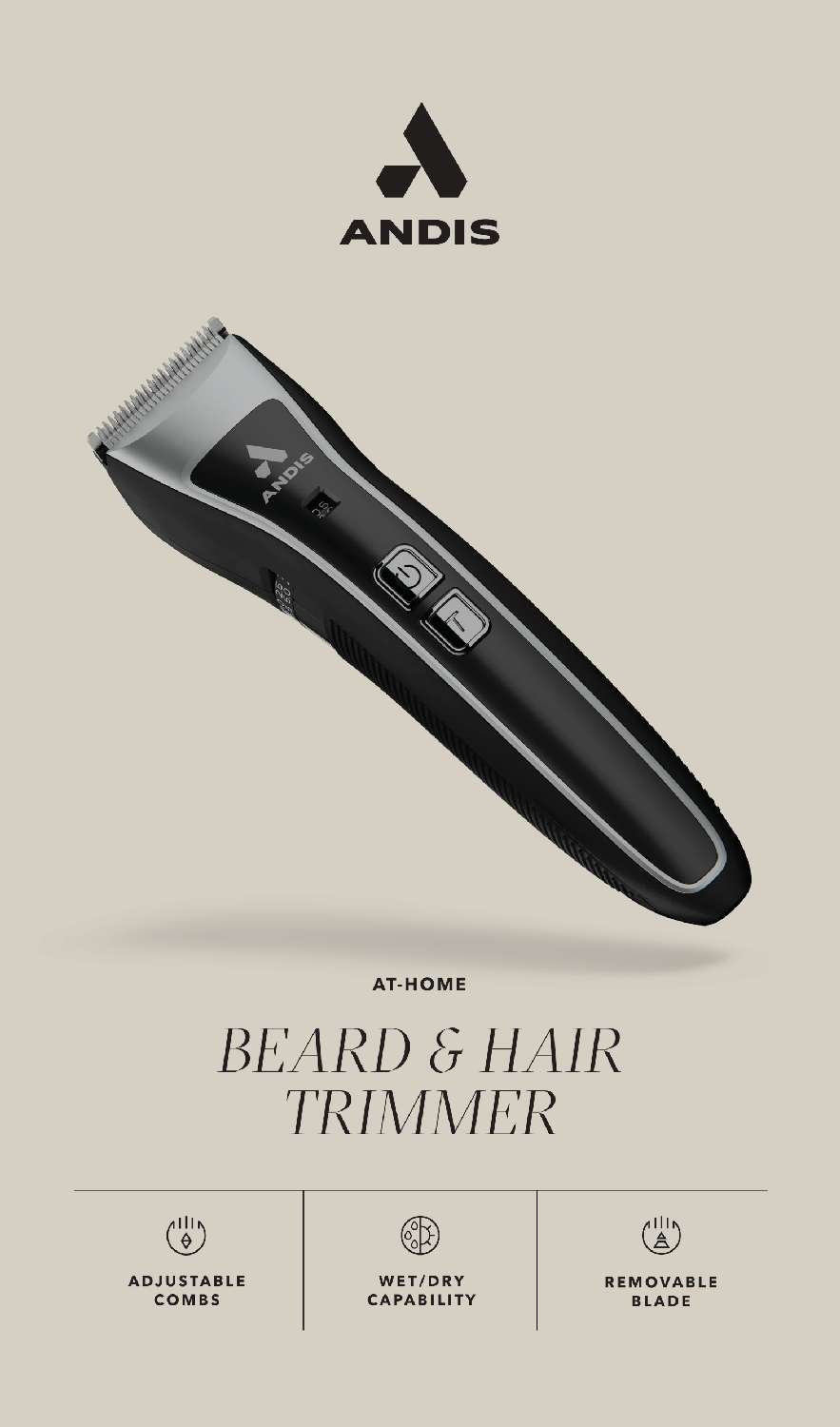 Andis At-Home Beard And Hair Trimmer 6-Piece Kit