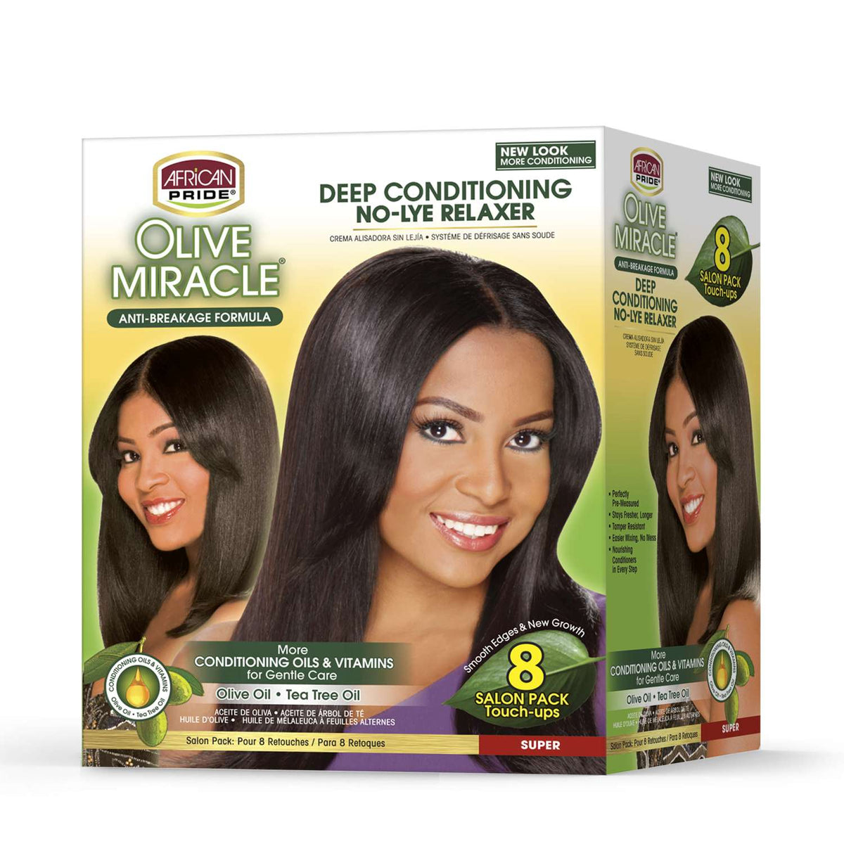 African Pride Olive Miracle No Lye 8 Touch Up Super Kit
