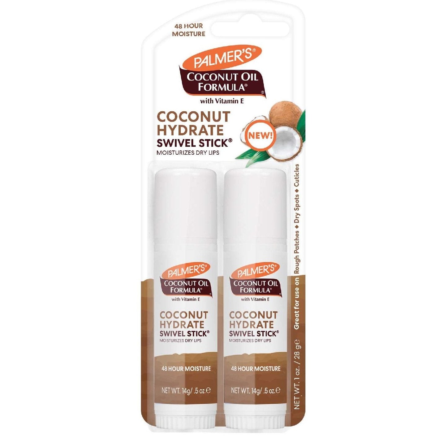 Palmers Palmers Coconut Oil Swivel Stick Twin Pack 0.5 Oz