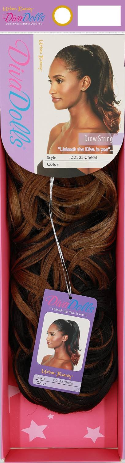 SYNTHETIC DRAW STRING DIVA DOLLS DD333 CHERYL COLOR F1B/BURGUNDY