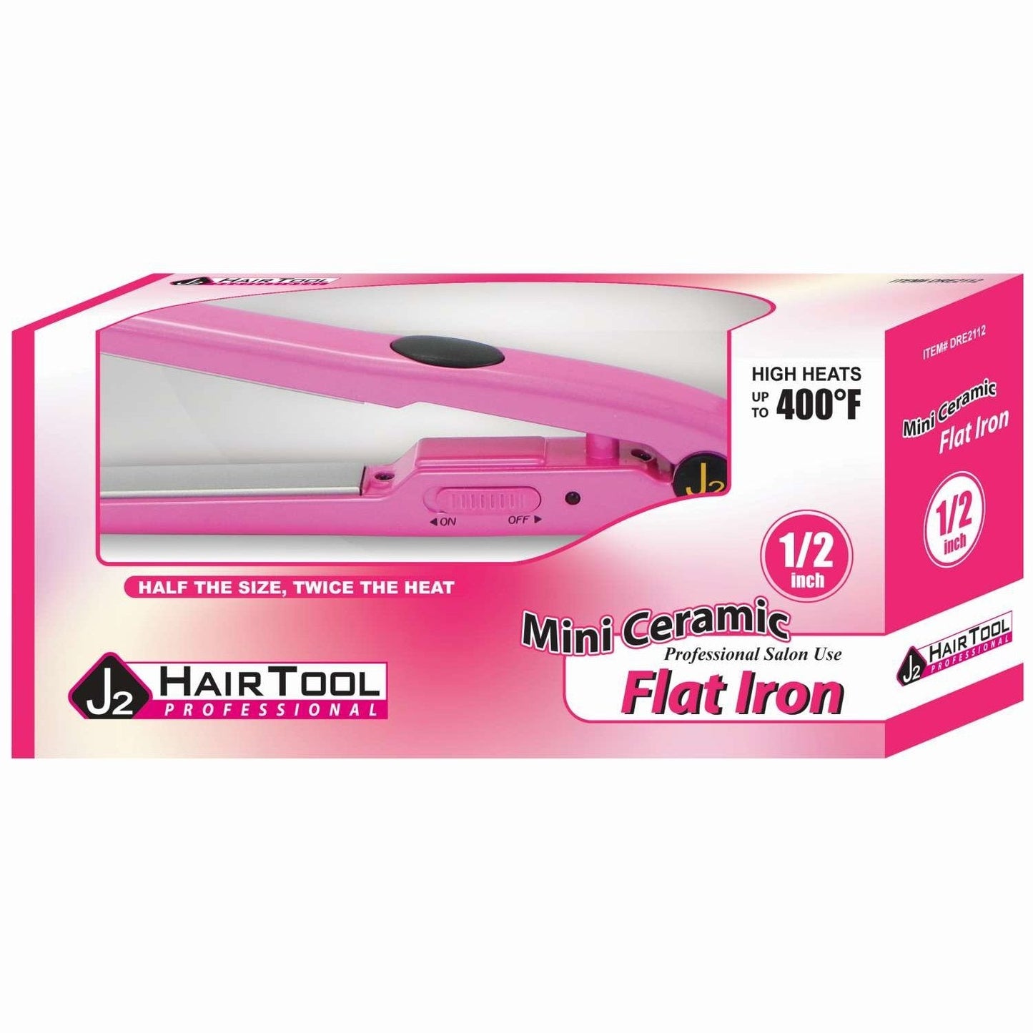 J2 Hair Tools Flat Iron Mini Hot Pink