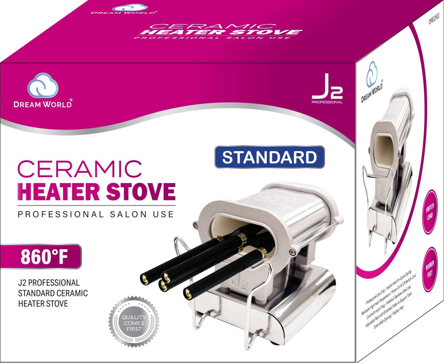 J2 HAIR TOOLS CERAMIC CURLING IRON WITH TEMPERATURE CONTROL 1