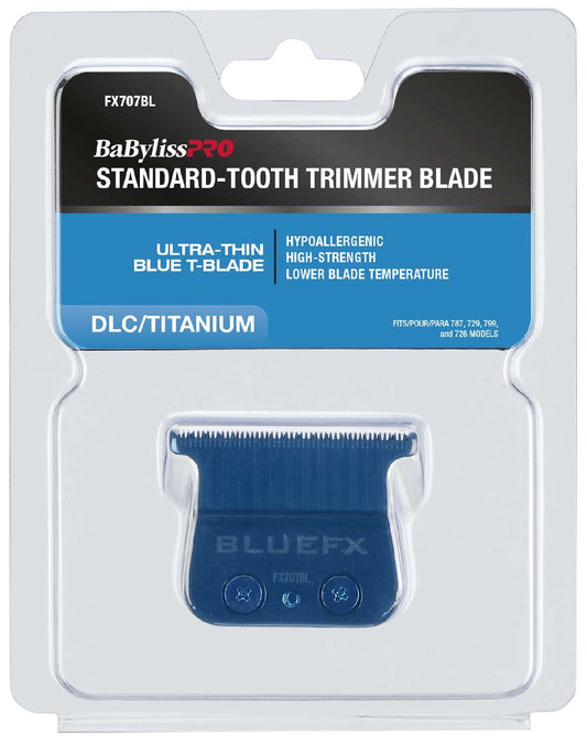 Babylisspro Standard Tooth Trimmer Blade Ultra Thin Blue T-Blade DLC/Titanium