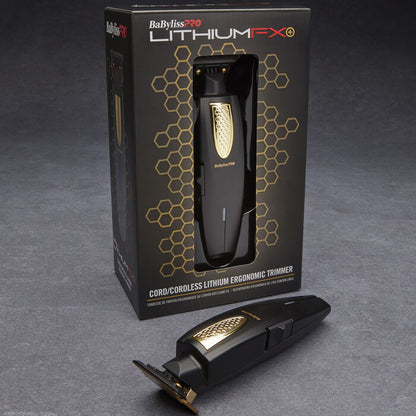 Babyliss Lithium Fx Cordcordless Lithium Ergonomic Trimmer Black And Gold