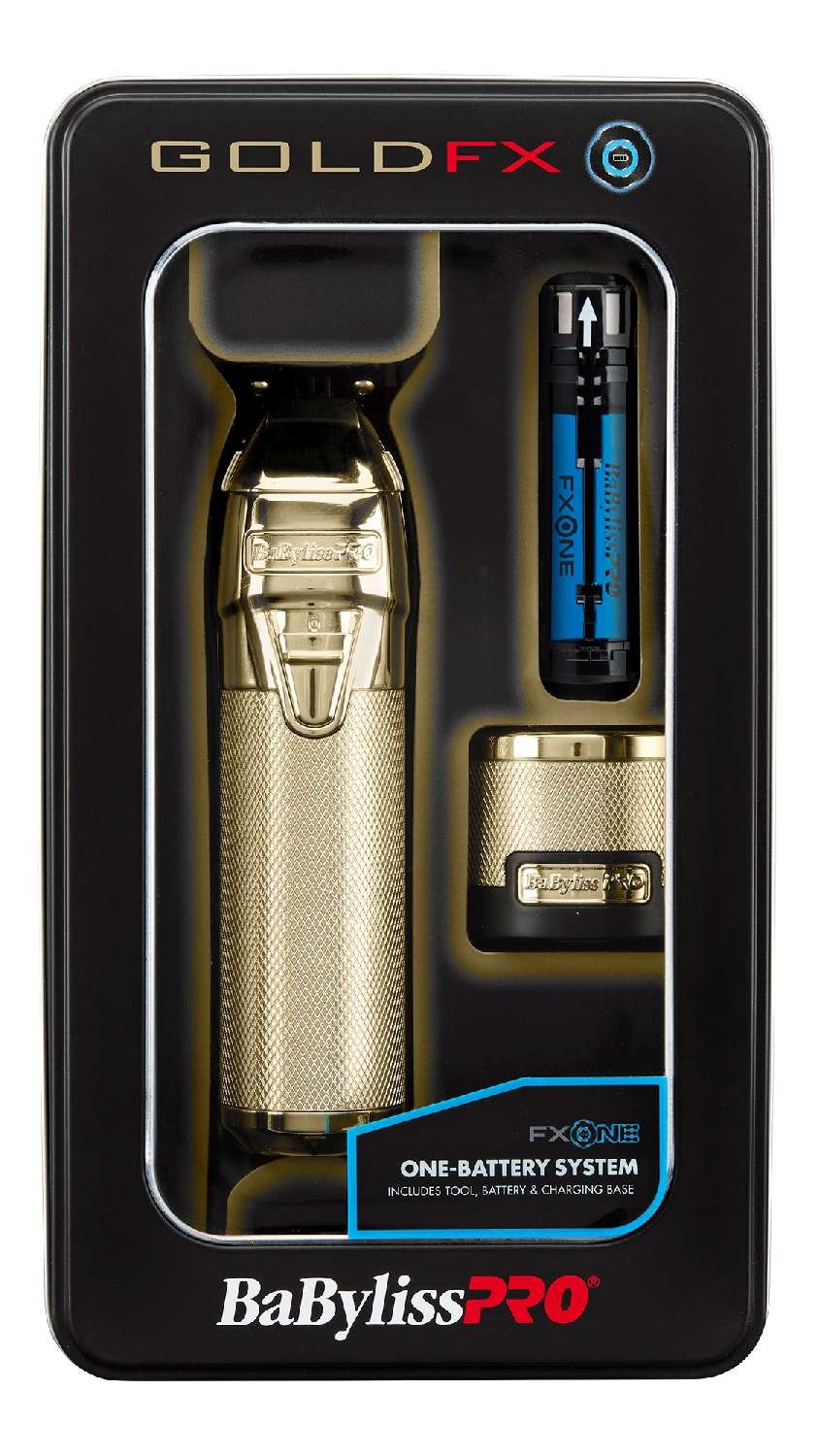 BABYLISS GOLD FXOINE ALL METAL INTERCHANGEABLE BATTERY TRIMMER