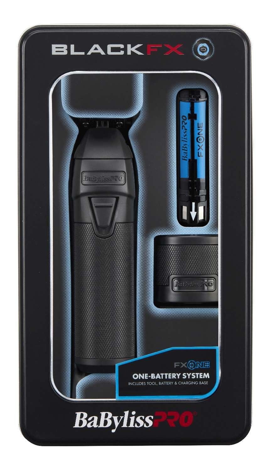 BABYLISSPRO BLACK FXONE ALL METAL INTERCHANGEABLE BATTERY TRIMMER