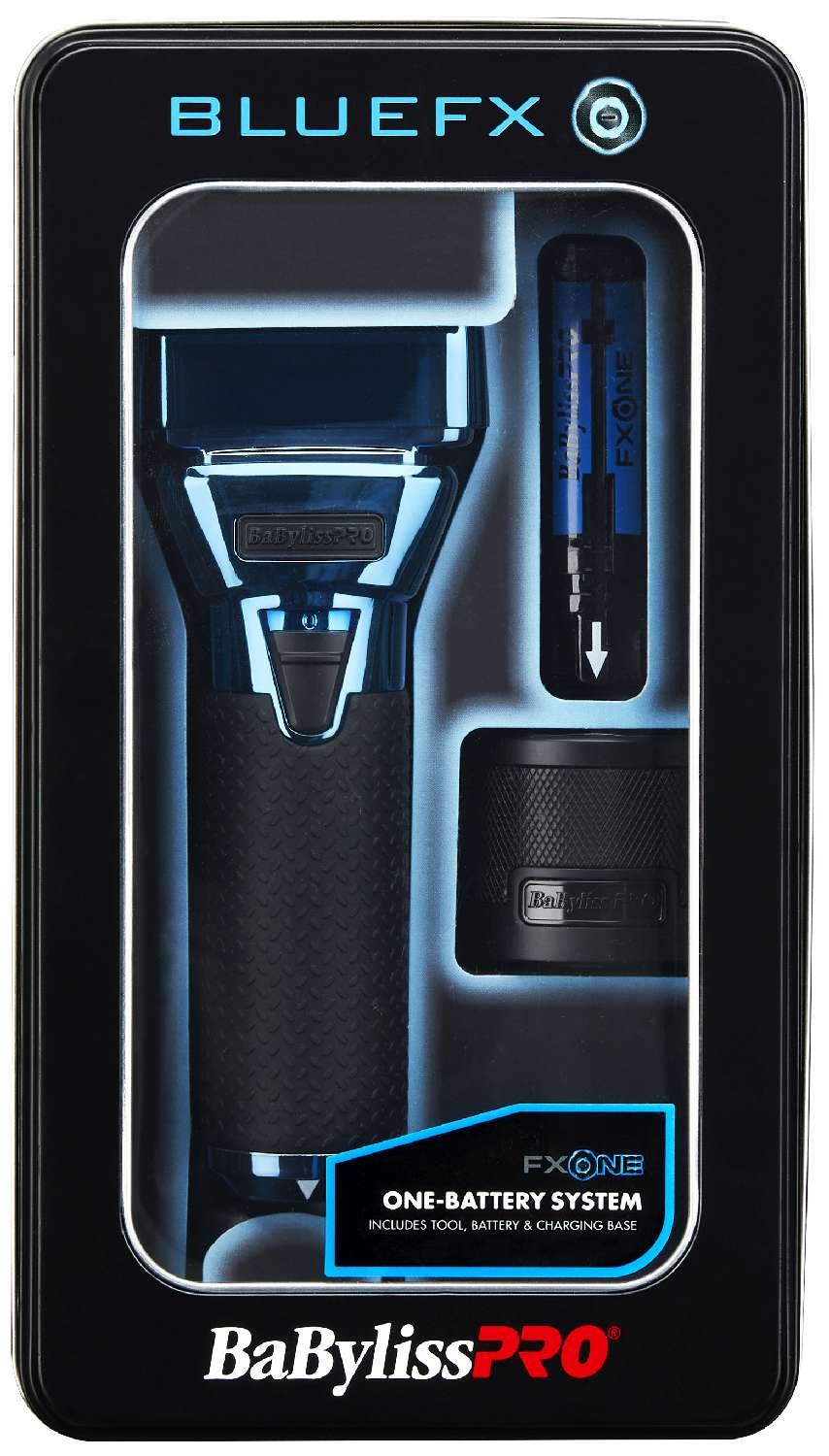 BABYLISSPRO BLUEFX ONE ALL METAL INTERCHANGEABLE BATTERY DOUBLE FOIL SHAVER