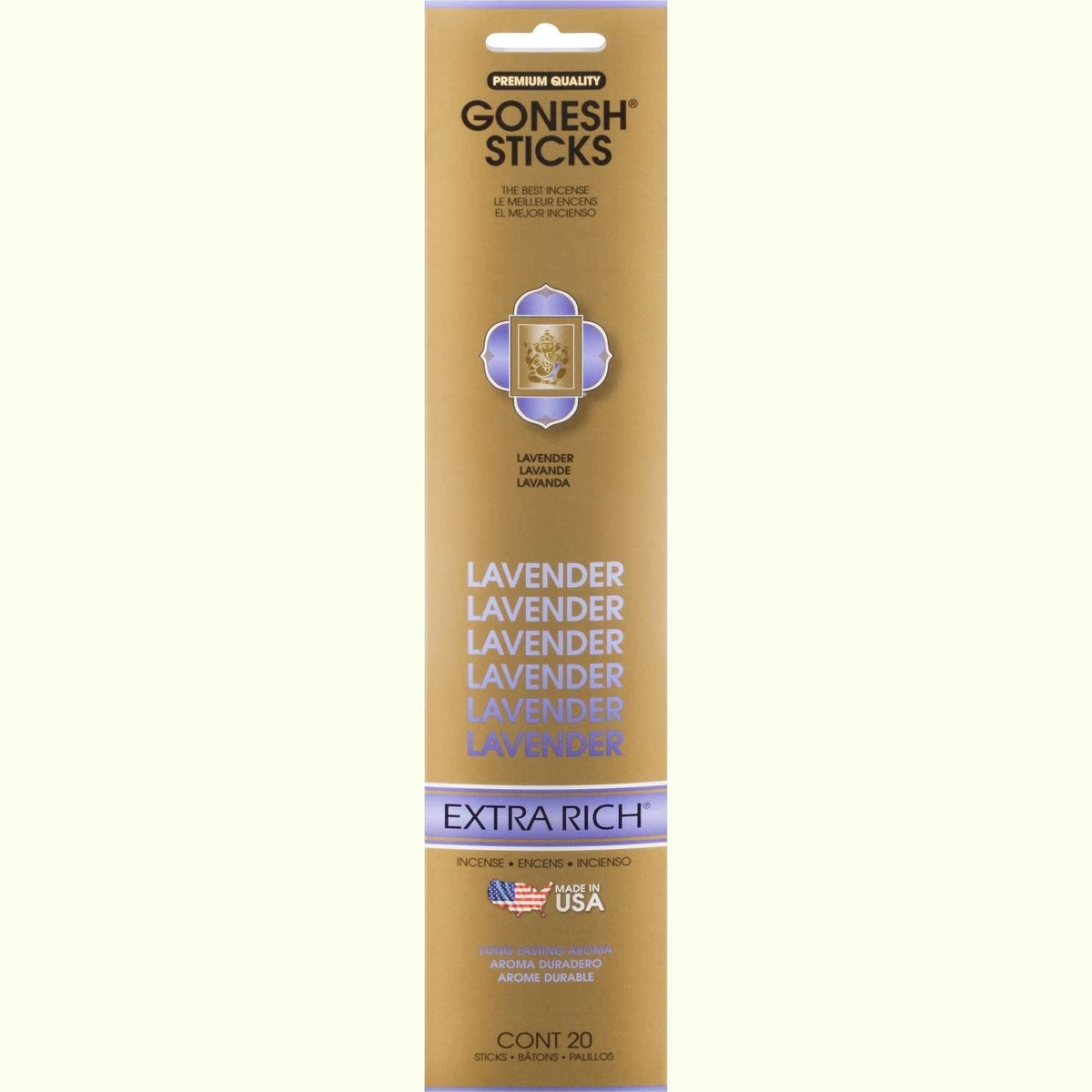 Gonesh Stick Extra Rich Lavender 20 Piece
