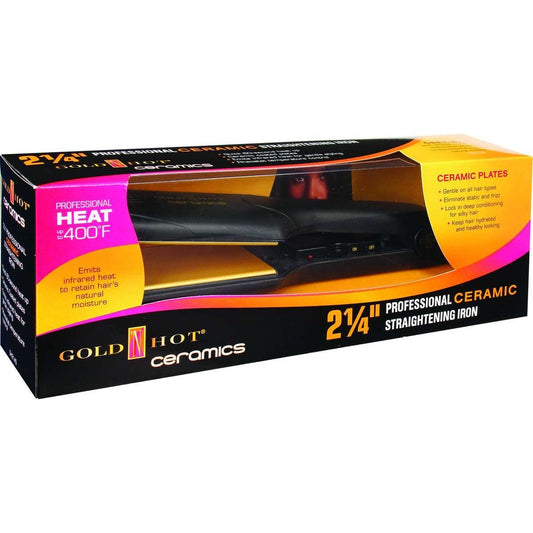 Gold N Hot Ceramic Flat Iron 2 1/4 In